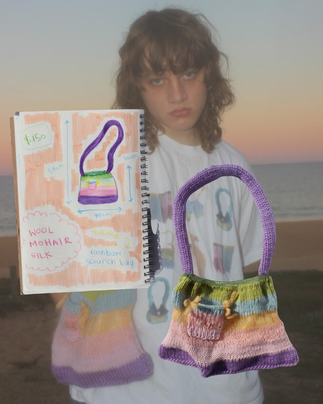 rainbow scrunch bag·˚